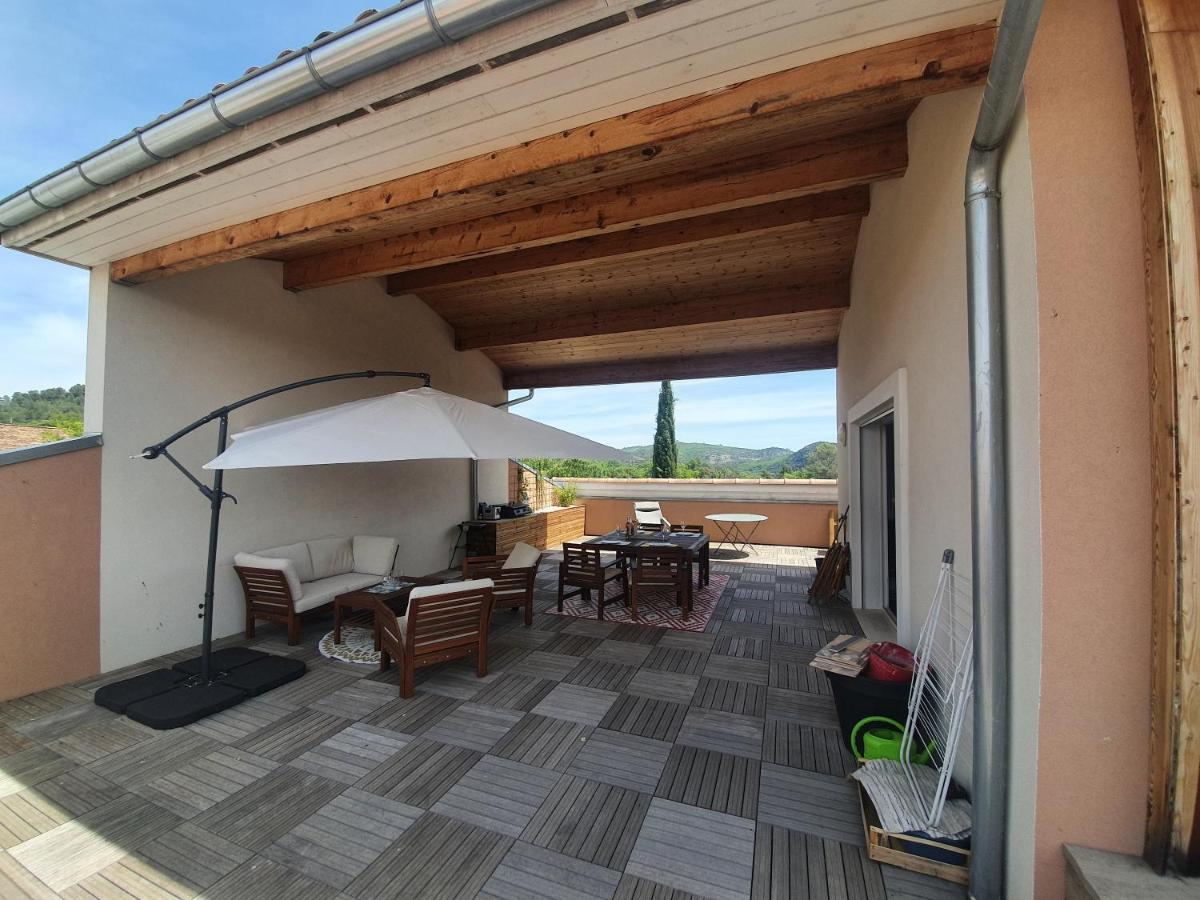 Terrasse 130M2 Panoramique Avec Climatisation Piscine - 3 Chambres Gréoux-les-Bains Exterior foto